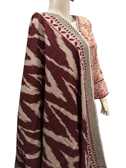 11 Embroidered Linen Suit with Linen Dupatta (Dec)