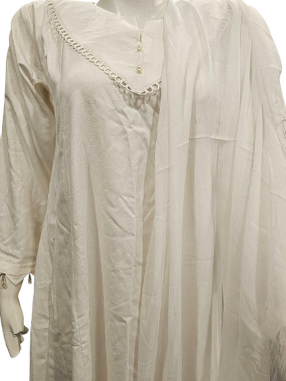 23 Embroidered Linen Suit with Linen Dupatta (Dec)