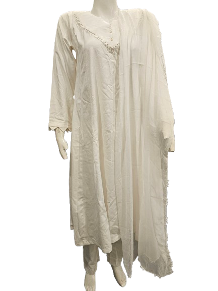23 Embroidered Linen Suit with Linen Dupatta (Dec)