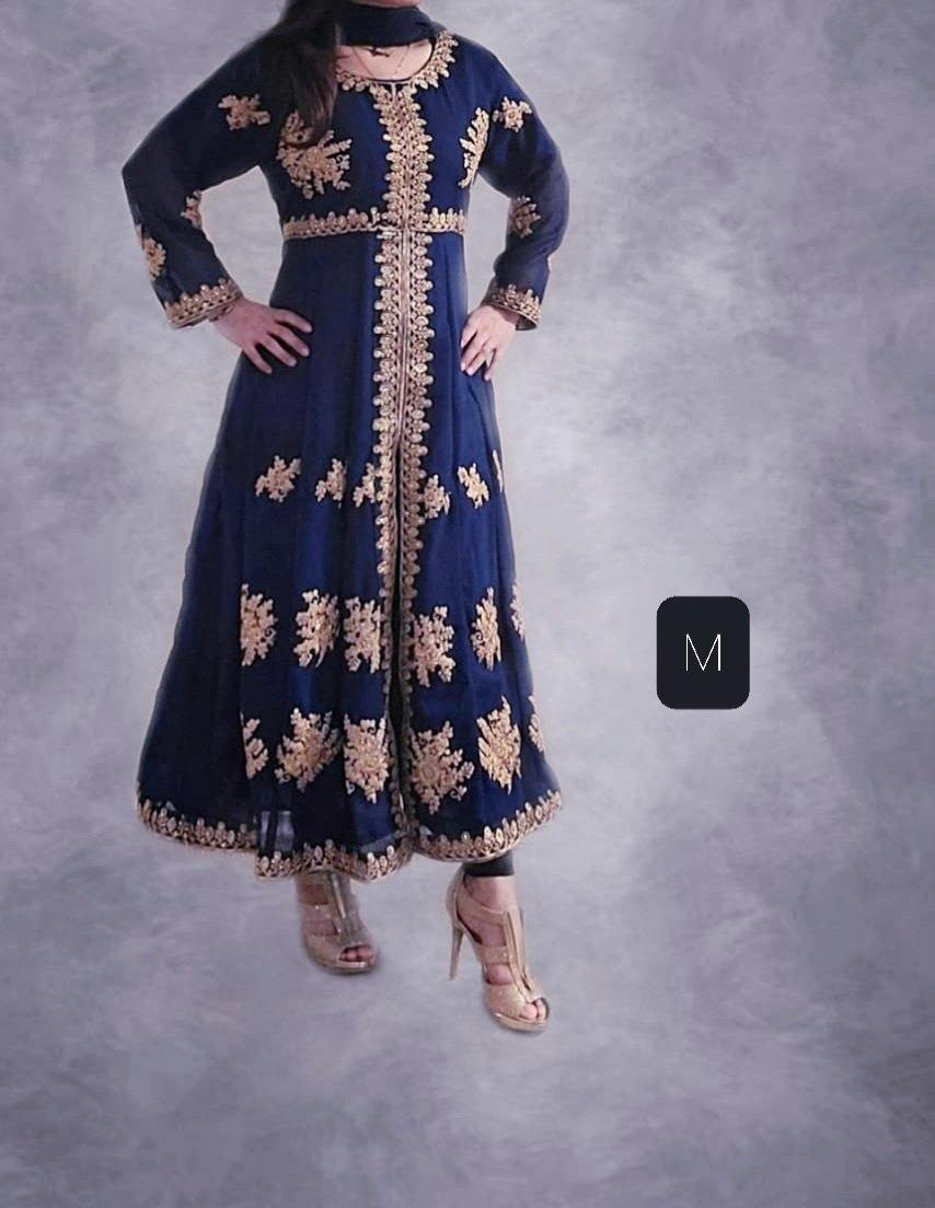 Ashirwad Long Gown 3 Colours - Solid Boutique Canada