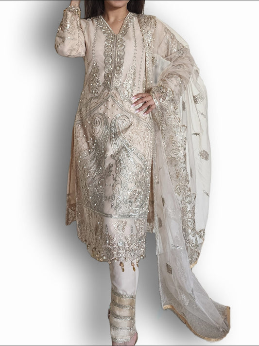 14 Gulaal Fully Embroidered Net Suit