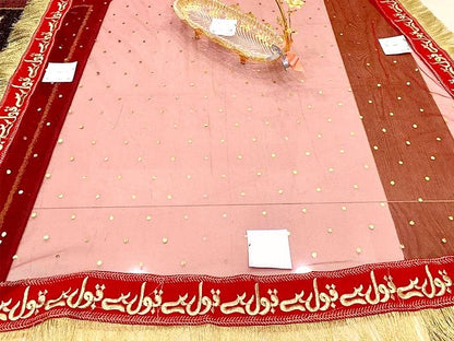 V10 Qubool Hai Embroidered Net Nikkah Dupatta